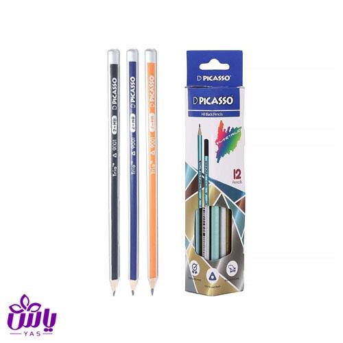 مداد مشکی سه گوشه پیکاسو (بسته 12 عددی)