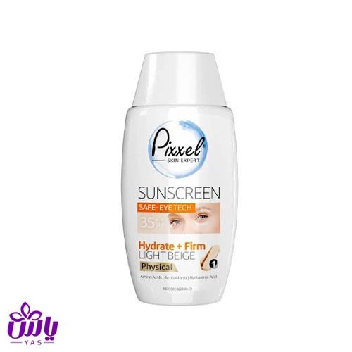 کرم ضد آفتاب فیزیکی دور چشم و صورت بژ روشن با SPF35 پیکسل حجم 50 میلی لیتر
