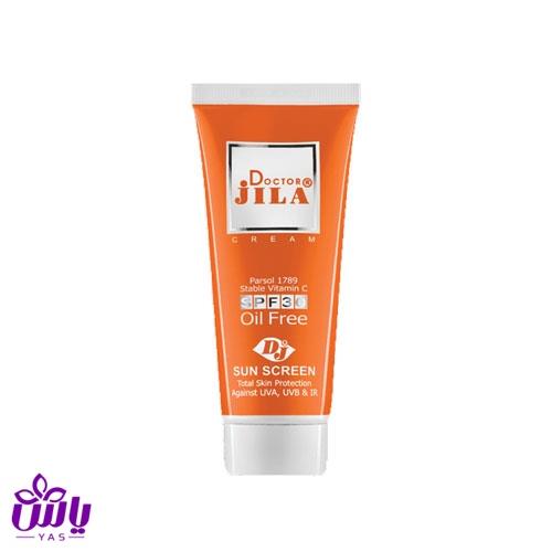 کرم ضد آفتاب SPF30 دکتر ژیلا رنگی و فاقد چربی 65 گرم