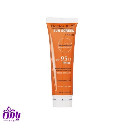 کرم ضد آفتاب SPF95 دکتر ژیلا رنگی و مناسب انواع پوست 50 گرم