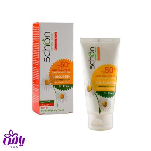 کرم ضد آفتاب SPF50 بیرنگ فاقد چربی شون (پوست های چرب) 50 میل (260)