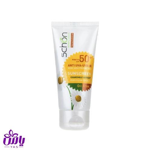 کرم ضد آفتاب SPF50 رنگی بژ فاقد چربی شون (پوست های چرب) 50 میل