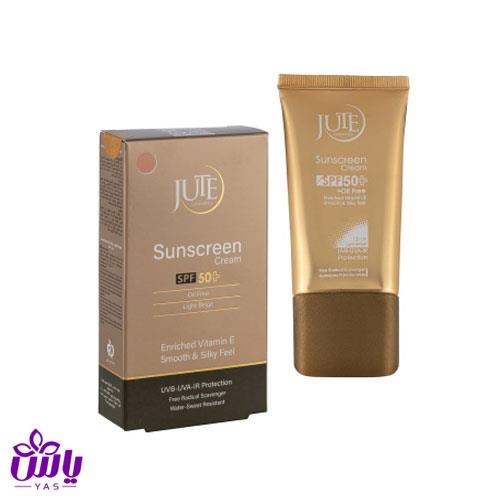 کرم ضد آفتاب با SPF50 ژوت انواع پوست / بژ روشن حجم 40 میلی لیتر