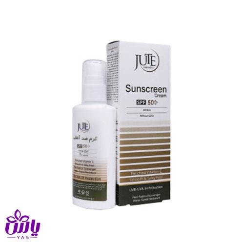 کرم ضد آفتاب با SPF50 ژوت انواع پوست / بی رنگ حجم 100 میلی لیتر