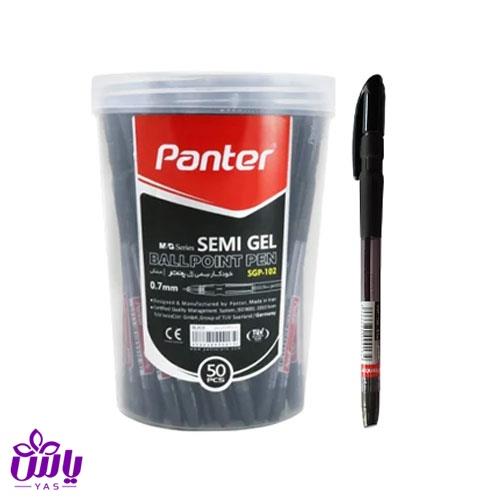 خودکار مشکی گریپ دار پنتر مدل SGP-102 نوک 0.7